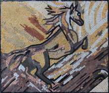 AN711 Earth colors wild horse Mosaic