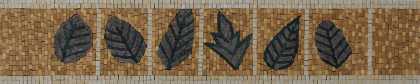 Autumn Leaves Yellow Base Border Mosaic