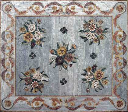 CR1 Elegant floral carpet Mosaic