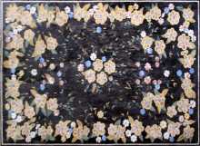 CR231 Pink flowers on black background Mosaic