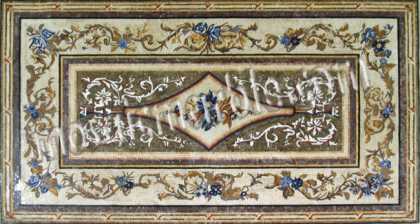 CR513 Rectangular floral design carpet Mosaic