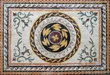 CR95 Roman leaves & flowers carpet Mosaic