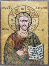 Christ Pontocrator Christian Byzantine Mosaic