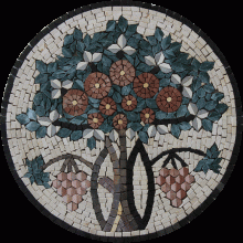 MD2006 Tree of Life Medallion Handmade Art Mosaic