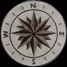 MD968 Nautical Compass Destination Leader Mosaic