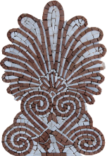 Mini Greek Acroterion Ancient Insert Mosaic