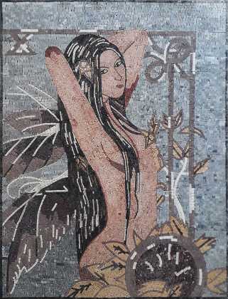 Wings and Shield Fantasy Art Mosaic