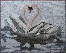 Swan Dance Mosaic Garden Decor